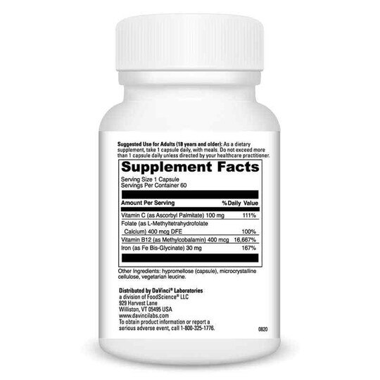 Iron BisGlycinate, DaVinci Labs