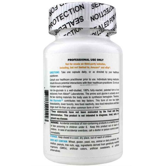 Iron Glycinate, 120 Veg Capsules, XYM