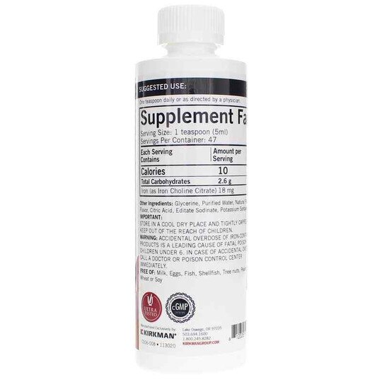 Iron Liquid, 8 Oz, KRK