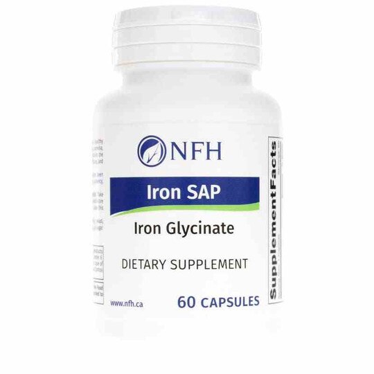 Iron SAP Iron Glycinate, 60 Capsules, NFH