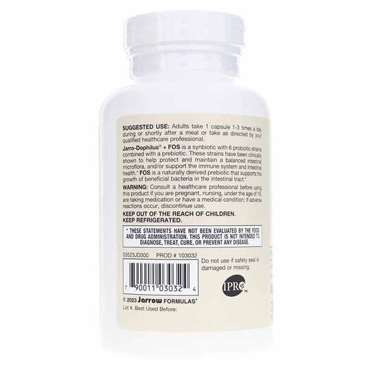 Jarro Dophilus Fos 3 4 Billion Jarrow Formulas