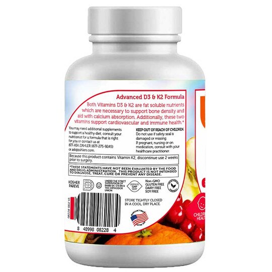 Junior D3 & K2, 90 Chewable Tablets, ZHL