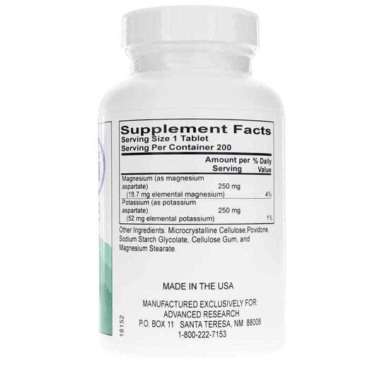 K-MG Potassium Magnesium Complex, 200 Tablets, ADR