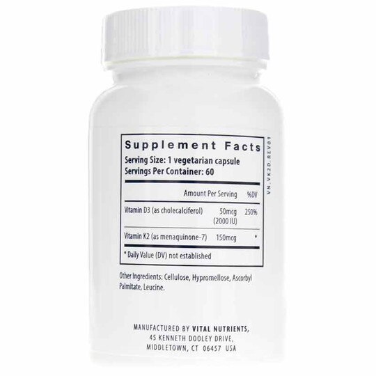 K2-7 + D3, 60 Veg Capsules, VTN