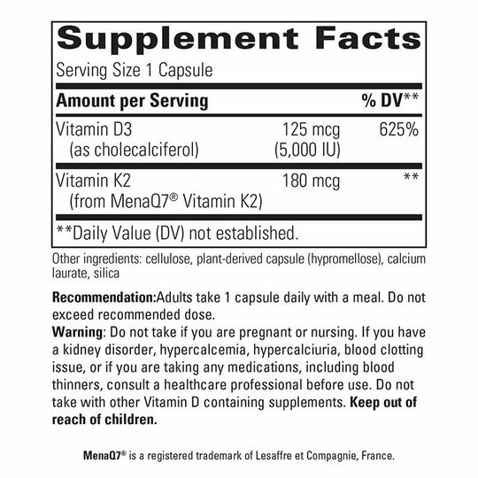 K2 + D3, 60 Capsules, INT
