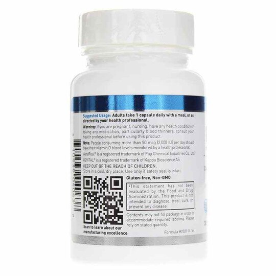 K2-D3 with Astaxanthin, 30 Veg Capsules, DGL