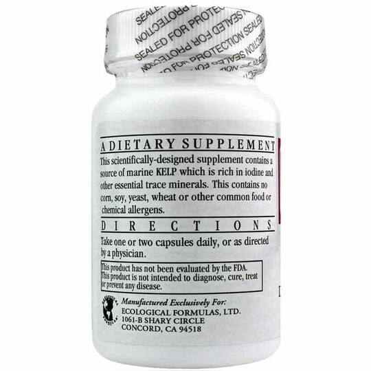 Kelp with Natural Selenium and Iodine, 90 Capsules, ECF