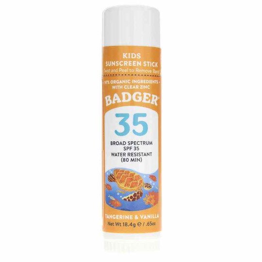 Kids Clear Zinc Sunscreen Face Stick, Badger