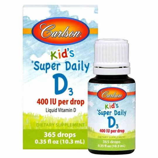 Kids Super Daily D3 400 IU Vitamin D Liquid, 365 Drops, CL