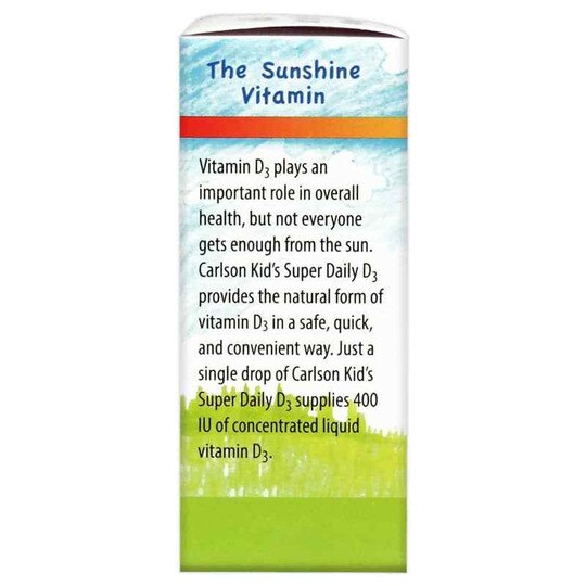 Kids Super Daily D3 400 IU Vitamin D Liquid, 365 Drops, CL
