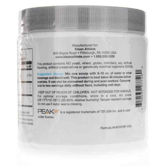 Klean BCAA + Peak ATP, 9.1 Oz, KLA