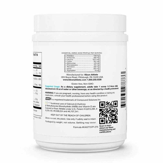 Klean Essential Aminos + HMB, 9.7 Oz, KLA