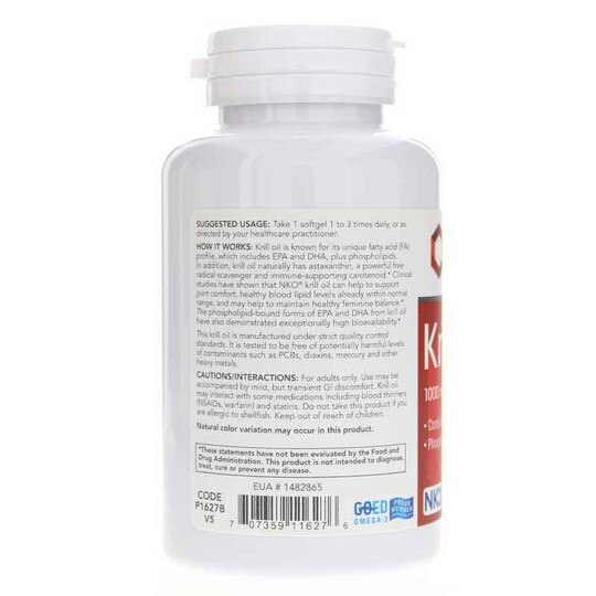 Krill Oil 1000 Mg, 60 Softgels, PFLB