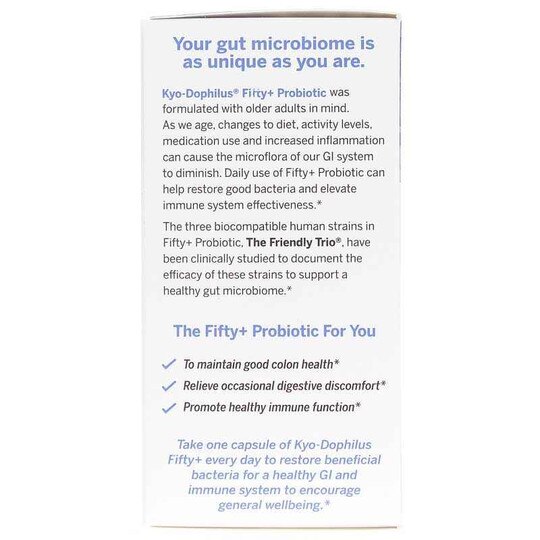 Kyo-Dophilus Fifty+ Probiotic, 30 Veg Capsules, KYO