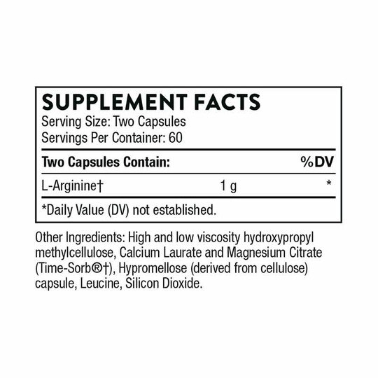 L-Arginine, 120 Veg Capsules, THR