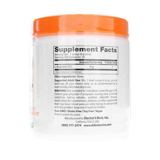 L-Arginine Powder, 10.6 Oz, DRB