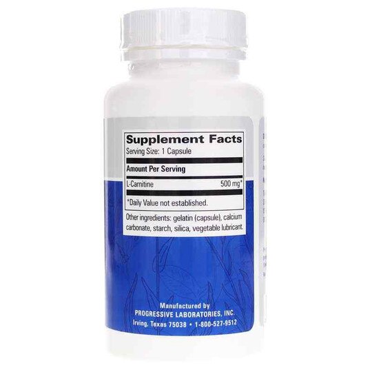 L-Carnitine 500, 60 Capsules, PGL