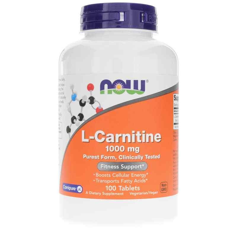 L-Carnitine Tablets 1000 Mg Double Strength, NOW Foods