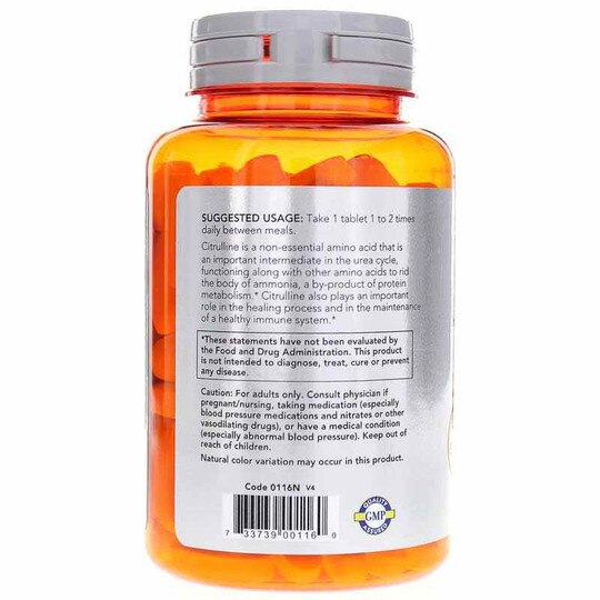 L-Citrulline 1200 Mg, 120 Tablets, NOW