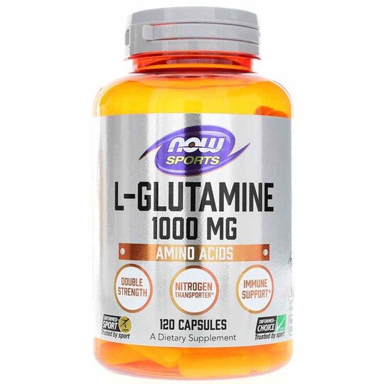 L-Glutamine 1000 Mg Double Strength, 120 Capsules, NOW