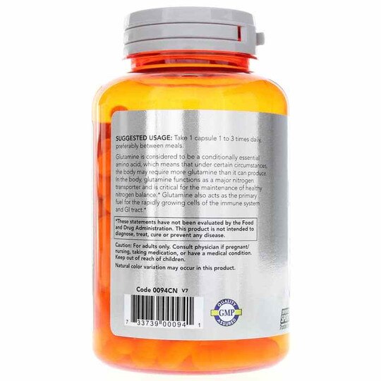 L-Glutamine 1000 Mg Double Strength, 120 Capsules, NOW