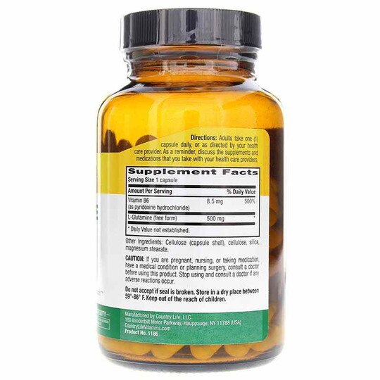 L-Glutamine Caps 500 Mg, 100 Vegan Capsules, CTL
