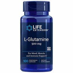 L-Glutamine, 500 mg, 100 vegetarian capsules