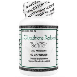 L-Glutathione Reduced with Setria 250 Mg