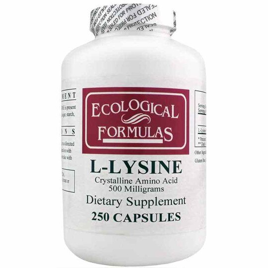 L-Lysine 500 Mg, 250 Capsules, ECF