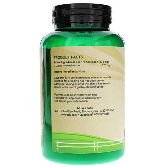 L-Lysine Powder for Cats, 8 Oz, NOW