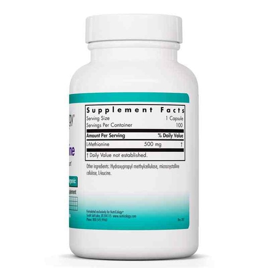 L-Methionine, 100 Veg Capsules, NTC
