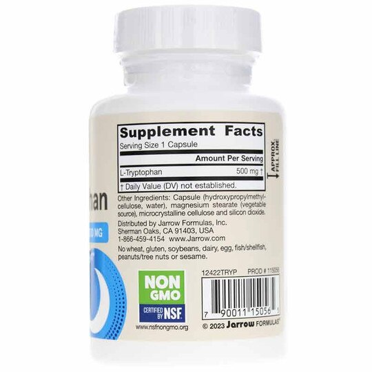L-Tryptophan 500 Mg, 60 Capsules, JRF