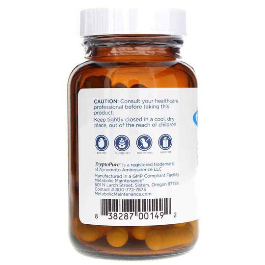 L-Tryptophan 500 Mg, 60 Capsules, MTM