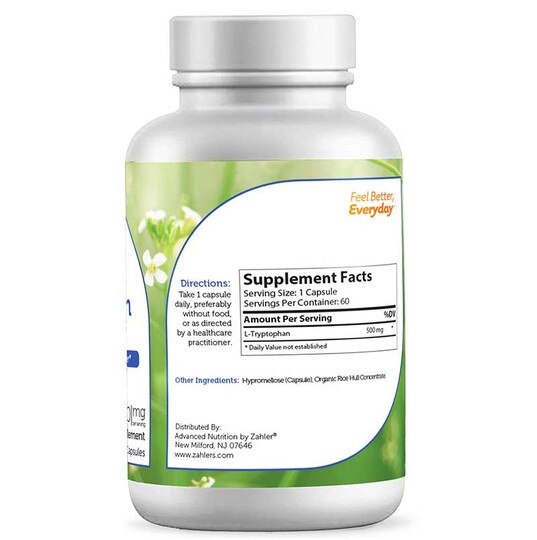 L-Tryptophan 500 Mg, 60 Capsules, ZHL