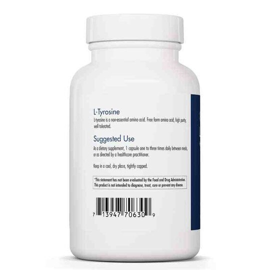 L-Tyrosine 500 Mg, 100 Veg Capsules, ARG