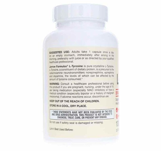 L-Tyrosine 500 Mg, 100 Capsules, JRF