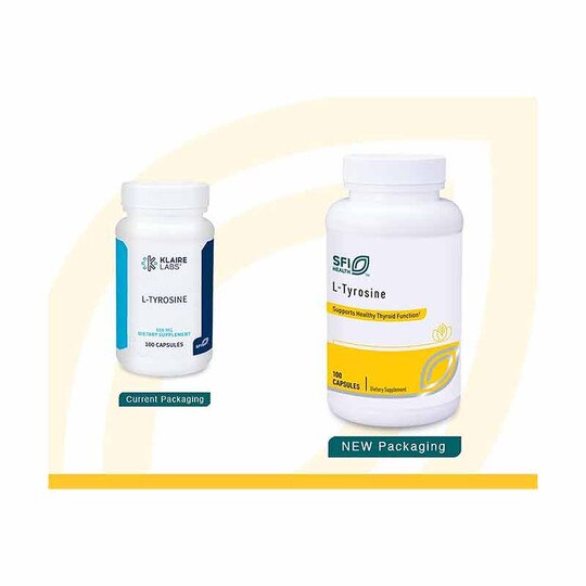 L-Tyrosine 500 Mg, 100 Capsules, KL