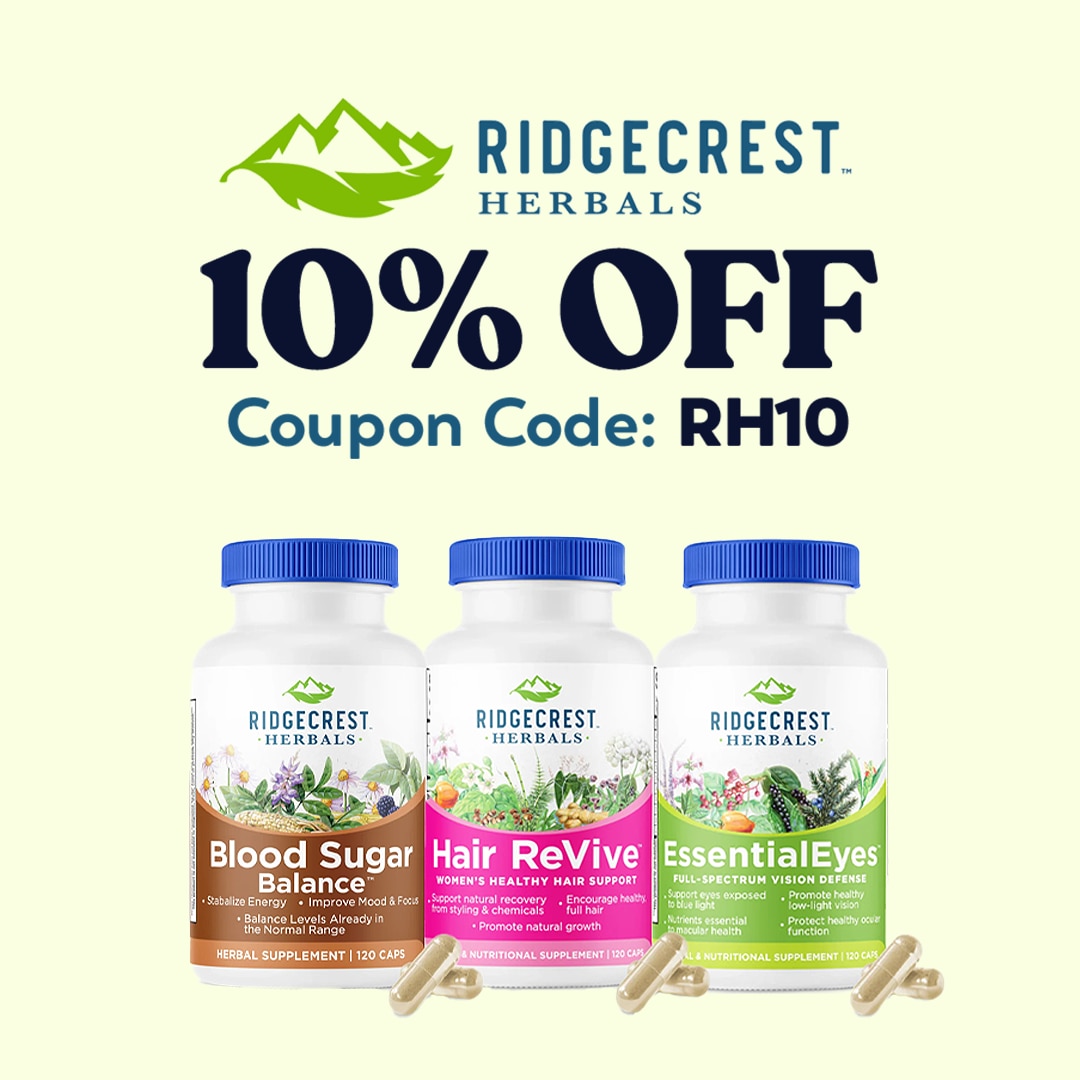 10% OFF Select Ridgecrest Herbals