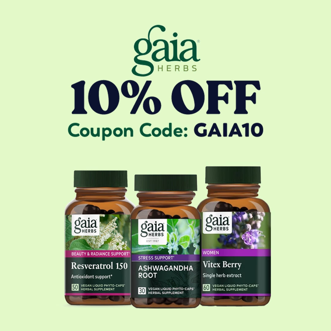 10% OFF Select Gaia Herbs