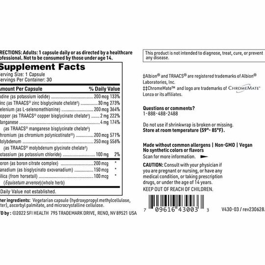 LDA Trace Mineral Complex, 30 Veg Capsules, KL