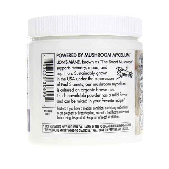 Lion's Mane Mushroom Mycelium Powder, 3.5 Oz, HDF