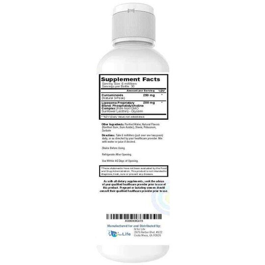 Liposomal Curcumin, 6 Oz, CMS