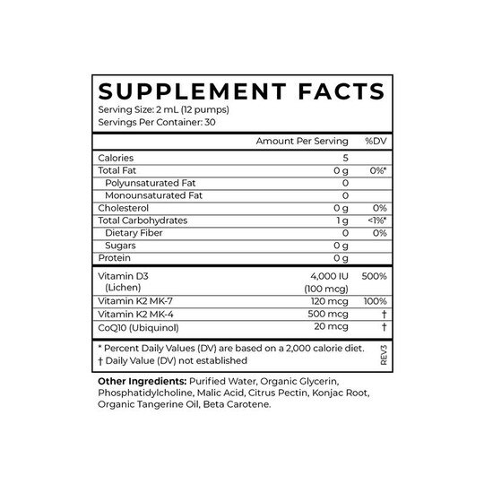Liposomal D3+K2+CoQ10, 2 Oz, CBT