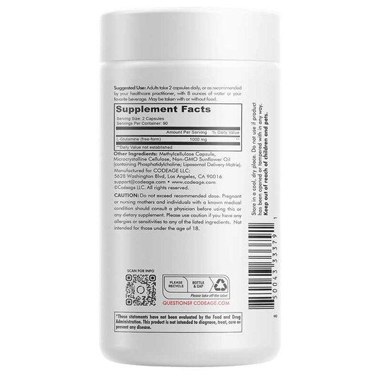 Liposomal L-Glutamine+, 180 Capsules, CDE