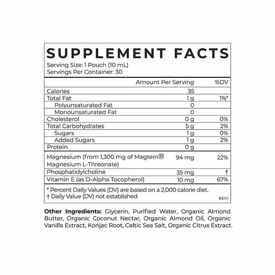 Liposomal Magnesium L-Threonate, 30 Packets, CBT