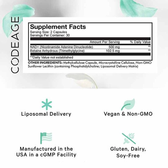 Liposomal NAD+, 60 Capsules, CDE