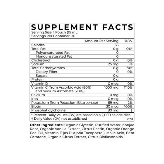 Liposomal Vitamin C 1,000 Mg, 30 Packets, CBT