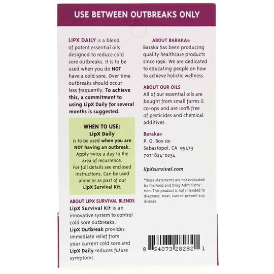 LipX Daily Cold Sore Control, 10 Ml, BKA