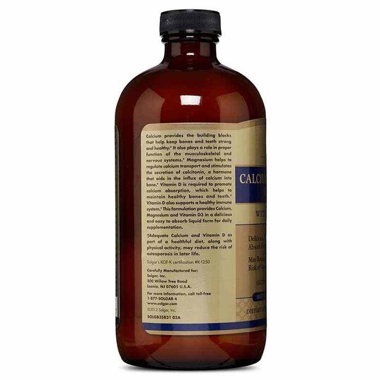 Liquid Calcium Magnesium Citrate with Vitamin D3, 16 Oz, SLG