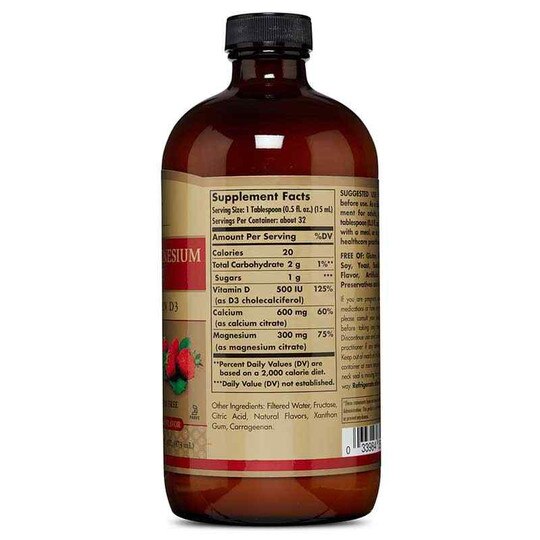 Liquid Calcium Magnesium Citrate with Vitamin D3, 16 Oz, SLG